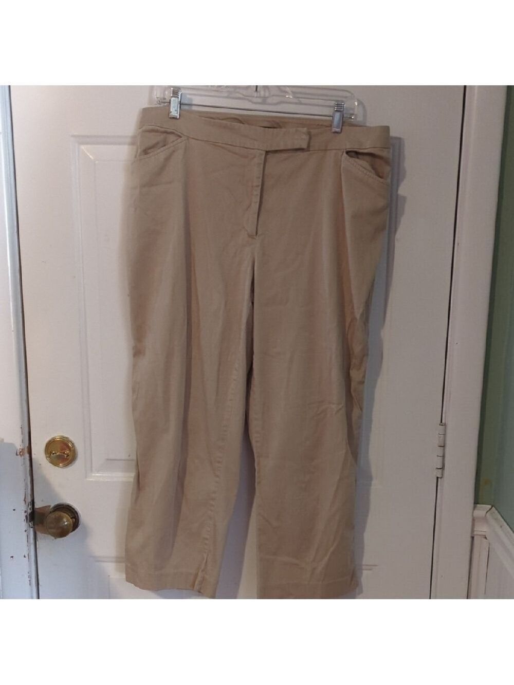 George Women's Khaki Pants 16W Plus Stretch Work